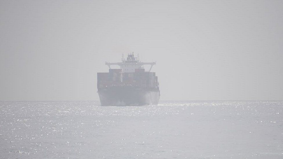 The container ship attacked by alleged pirates
