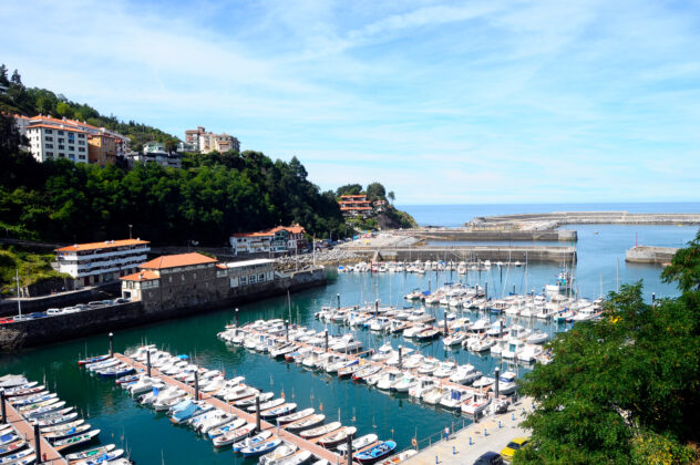Landscape of marina and sea iin mutriku