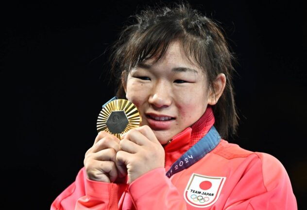 Wrestling - Women's Freestyle 62kg Victory Ceremony